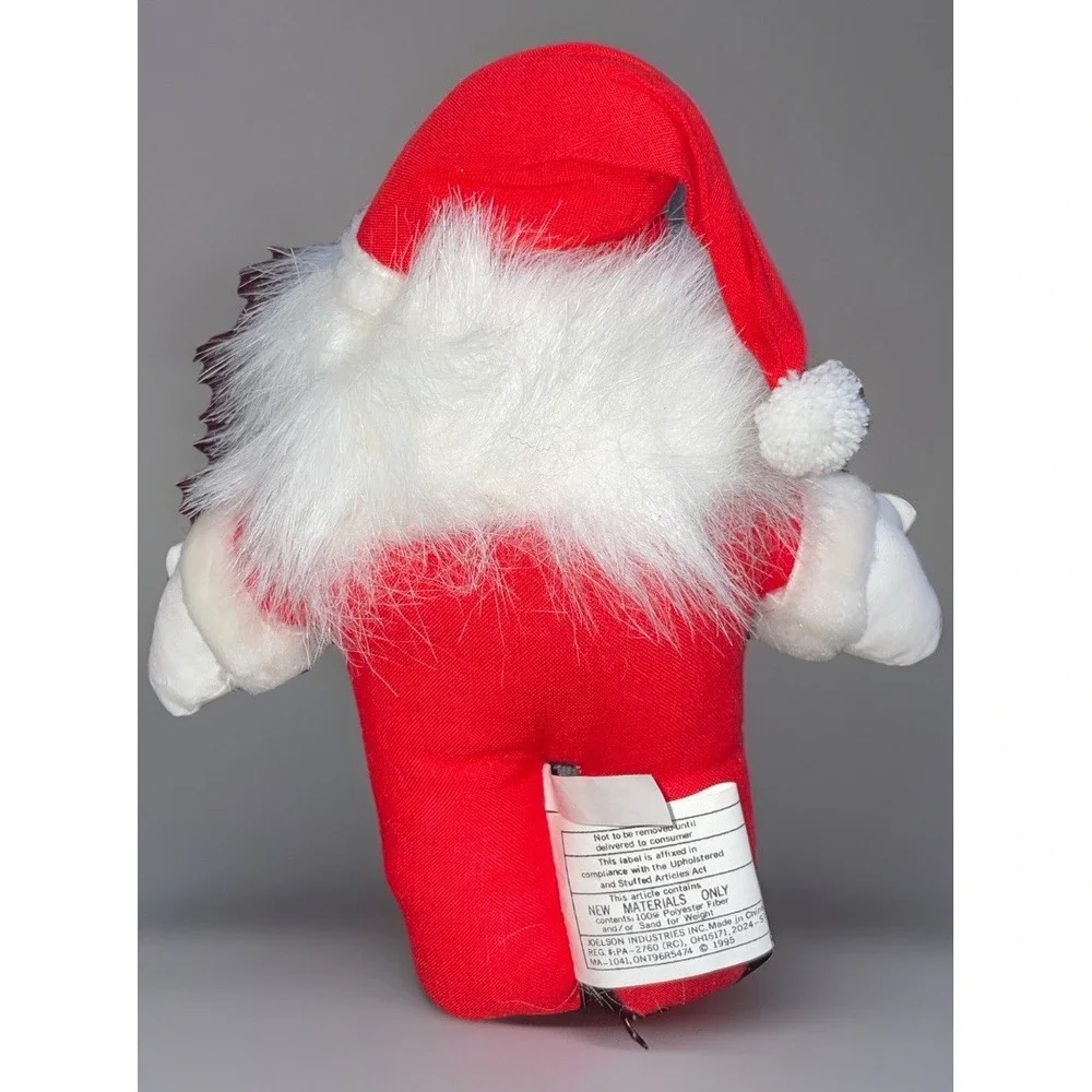 VTG Set of 3 Santa Claus 9 in x 7 1/2‎ in 1995 plush toy Joelson Industries
